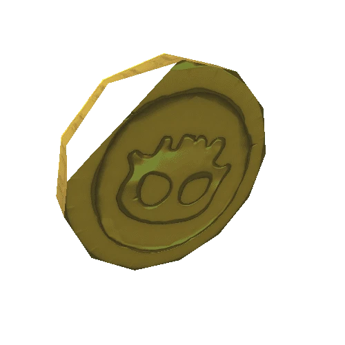 Stylized pirate coin